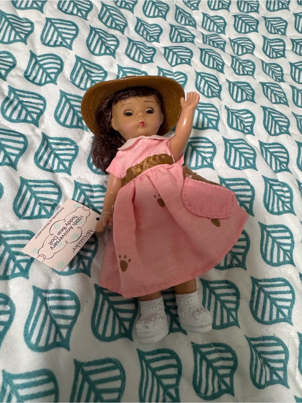Madame Alexander McDonalds Toy Pink Dress Doll with Brown Hat and White Shoes